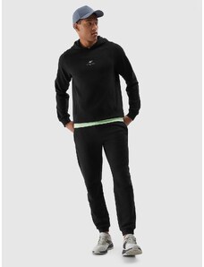 4F Pantaloni jogger de trening din bumbac organic pentru bărbați - negri - L
