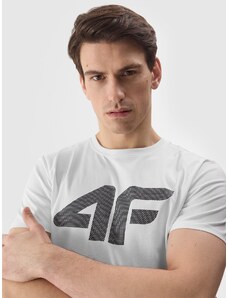 4F Tricou regular cu imprimeu pentru bărbați - alb - 3XL