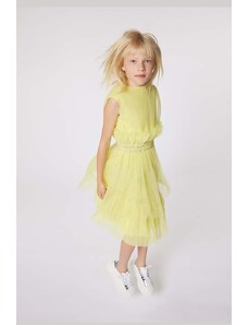 Karl Lagerfeld rochie fete culoarea galben, mini, evazati