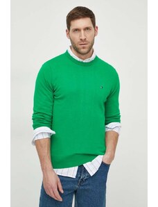 Tommy Hilfiger pulover bărbați, culoarea verde, light MW0MW21316