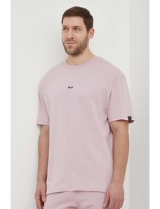 BALR. tricou din bumbac barbati, culoarea roz, cu imprimeu