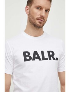 BALR. tricou din bumbac barbati, culoarea alb, cu imprimeu
