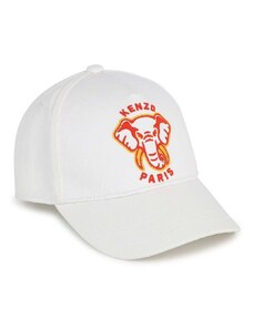 Kenzo Kids șapcă din bumbac pentru copii culoarea alb, cu imprimeu
