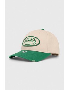 Von Dutch șapcă de baseball din bumbac culoarea verde, cu imprimeu