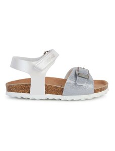 Geox sandale copii SANDAL CHALKI culoarea argintiu