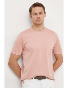 BOSS tricou din bumbac bărbați, culoarea roz, uni 50511595