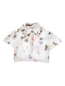 MONNALISA Floral Muslin Shirt
