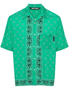 Palm Angels paisley-print poplin shirt - Green