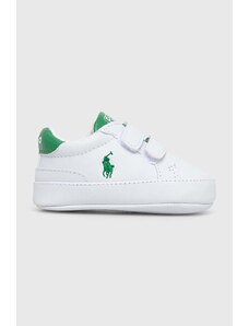 Polo Ralph Lauren pantofi pentru bebelusi culoarea alb
