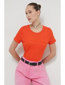 Desigual tricou femei, culoarea portocaliu