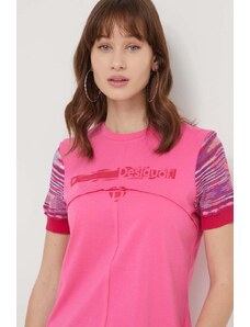 Desigual tricou femei, culoarea roz