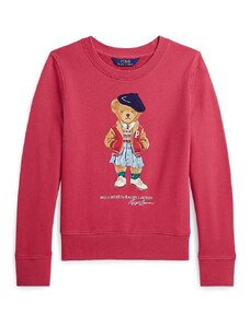 Polo Ralph Lauren bluza copii culoarea rosu, cu imprimeu