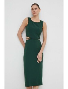 Patrizia Pepe rochie culoarea verde, midi, drept