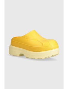 Sorel papuci CARIBOU CLOG femei, culoarea galben, cu platforma, 2048701756