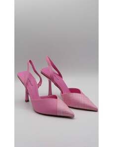 Fashion App Pantofi Dama, Eleganti, Cu Toc Si Bareta, Light Pink