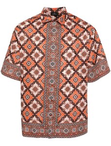 ETRO mosaic-print cotton shirt - Orange