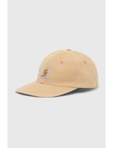 Carhartt WIP șapcă de baseball din bumbac Icon Cap culoarea bej, cu imprimeu, I033359.1YHXX