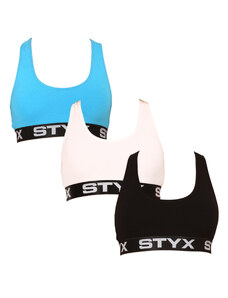 3PACK sutien pentru femei Styx sport multicolor (3IP09019) L