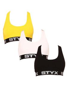 3PACK sutien pentru femei Styx sport multicolor (3IP09018) L
