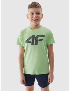 4F Tricou cu imprimeu pentru băieți - verde deschis - 122