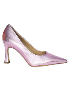 Pantofi dama din piele naturala, Roz-Altramarea, 5701 Laminato Rosa