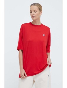 adidas Originals tricou Trefoil Tee femei, culoarea roșu, IR8069