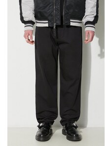 Universal Works pantaloni de bumbac Military Chino culoarea negru, cu fason chinos, 120.BLACK