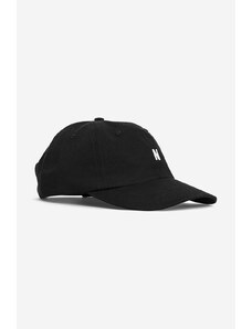 Norse Projects șapcă de baseball din bumbac culoarea negru, uni N80.0001.9999-9999
