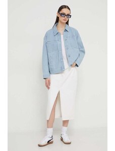Dickies geaca jeans HERNDON JACKET W femei, de tranzitie, oversize, DK0A4YQT