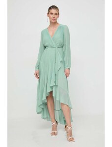 Twinset rochie culoarea verde, maxi, evazati