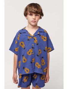 Bobo Choses camasa de bumbac pentru copii culoarea albastru marin