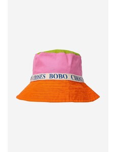 Bobo Choses pălărie reversibilă din bumbac pentru copii culoarea roz, bumbac