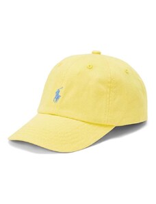 Polo Ralph Lauren șapcă din bumbac pentru copii culoarea galben, neted