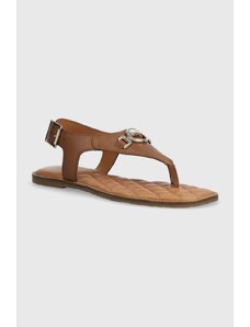 Barbour sandale de piele Vivienne femei, culoarea maro, LFO0682TA52