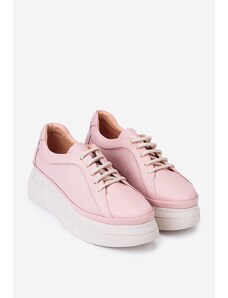 Dasha Pantofi din piele naturala roz pudra