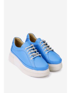 Dasha Pantofi din piele naturala albastra