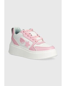 Chiara Ferragni sneakers din piele Sneakers School culoarea roz, CF3217_012