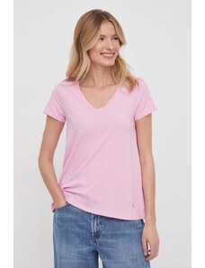 Mos Mosh tricou din bumbac femei, culoarea roz