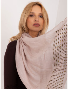 Fashionhunters Beige women's viscose scarf