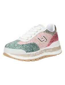 Liu Jo Sneaker low 'AMAZING 26' auriu / verde smarald / roz / alb