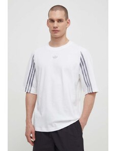adidas Originals tricou din bumbac Fashion Raglan Cutline bărbați, culoarea alb, cu model, IT7446