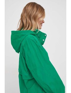 Tommy Hilfiger geacă femei, culoarea verde, de tranziție, oversize WW0WW41554