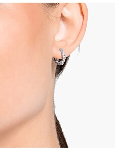 Swarovski Vittore rhodium plated hoop earrings in white
