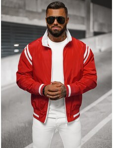 Jachetă de bărbați roșie OZONEE JS/5M3218/270