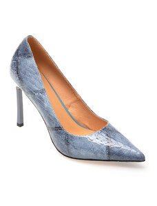 Pantofi eleganti EPICA albastri, S61, din piele naturala lacuita