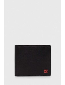 HUGO portofel de piele bărbați, culoarea negru 50516966