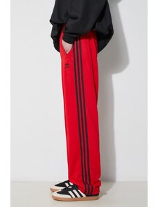 adidas Originals pantaloni de trening culoarea roșu, cu imprimeu IM9809