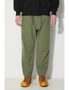 Universal Works pantaloni de bumbac Hi Water Trouser culoarea verde, drept, 30520.BIRCH