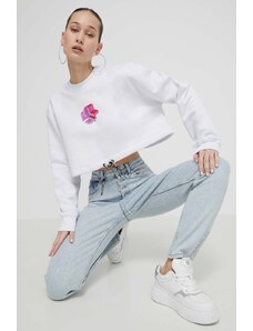 Karl Lagerfeld Jeans bluza femei, culoarea alb, cu imprimeu