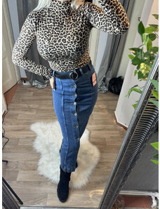 AndraRose Styles Set bluza + fusta din jeans + curea CADOU